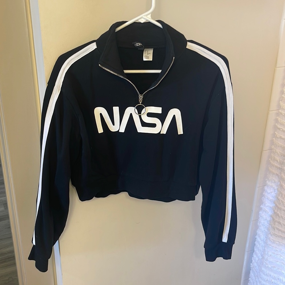 NASA crop zip up